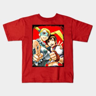 Street Fighter R. Mika and Sakura K. V3 Kids T-Shirt